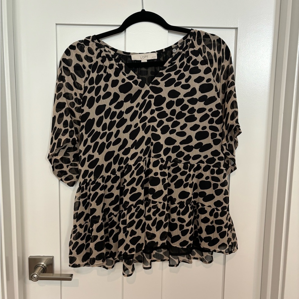 LOFT leopard print shirt